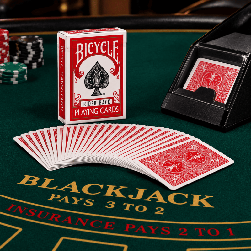 JEU BICYCLE RIDER BACK ROUGE